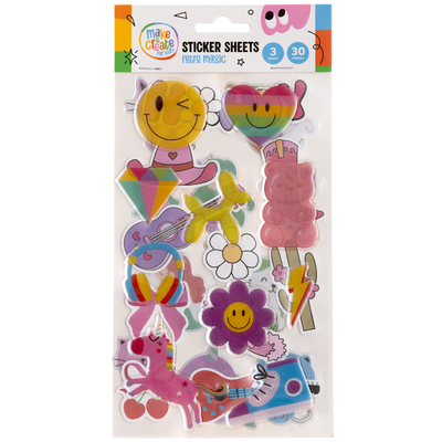 Sticker Sheets: Retro Magic: Pack of 30 image number 1