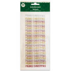 Merry Christmas Red Silver & Gold Stickers image number 1