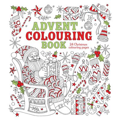 advent colouring book 24 christmas colouring pages