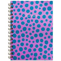 A5 Pink & Aqua Spotty Notebook