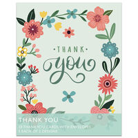 Floral Thank You Cards: Pack of 10