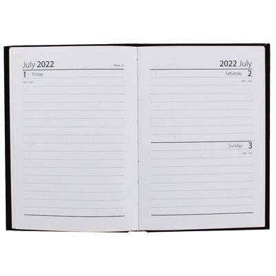 A6 Black 2022 Day a Page Diary image number 2