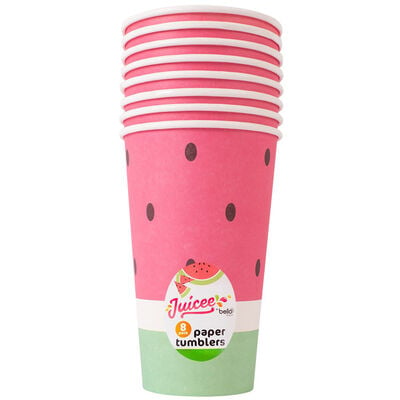 Watermelon Paper Tumblers Pack of 8 image number 1