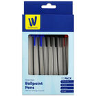 Works Essentials Assorted Coloured Ballpoint Pens: Pack of 10 image number 1