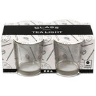 Glass Tealight Holder: Pack of 4 image number 1
