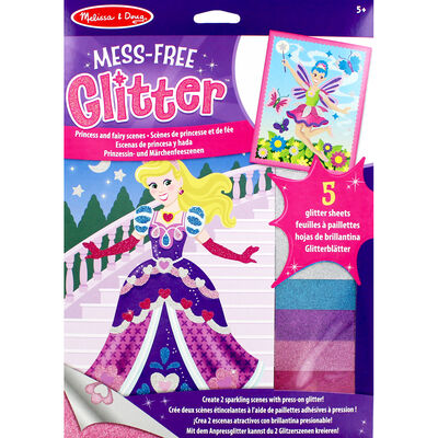 Mess-Free Glitter Art Kit - Princess and Fairy Scenes image number 1