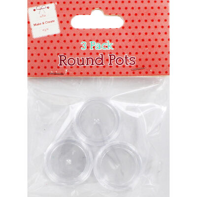 Round Plastic Craft Pot - 3 Pack image number 1