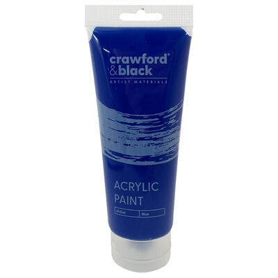 Crawford & Black Acrylic Blue Paint: 200ml image number 1