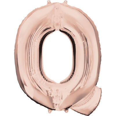 34 Inch Light Rose Gold Letter Q Helium Balloon image number 1