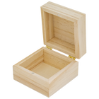 Small Square Hinged Wooden Box: 7 x 7 x 5cm image number 2