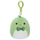Squishmallows Clip On Plush: Danny the Green Dino with Bowtie image number 1