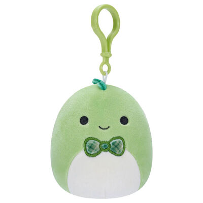 Squishmallows Clip On Plush: Danny the Green Dino with Bowtie image number 1