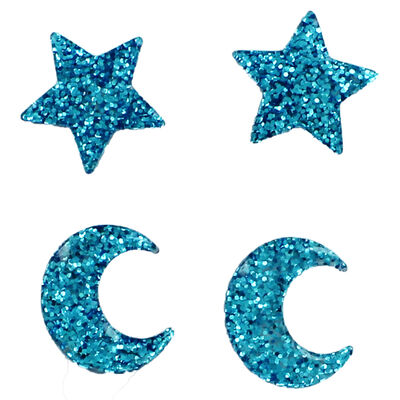 Glitter Star and Moon Embellishments - 12 Pack image number 3