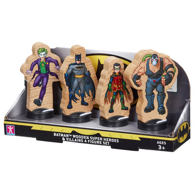 Batman Wooden Superheroes & Villains Figures: Pack of 4 image number 1