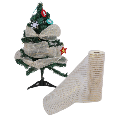 Gold Mesh Ribbon: 9m image number 2