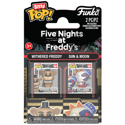 Funko Bitty POP! 2 Pack Five Nights at Freddy's: Freddy & Sun & Moon image number 1