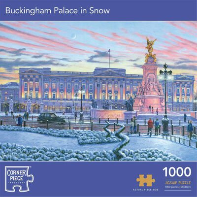 Buckingham Palace in Snow 1000 Piece Jigsaw Puzzle image number 1