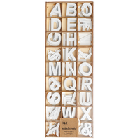 White Wooden Letters: Pack of 162