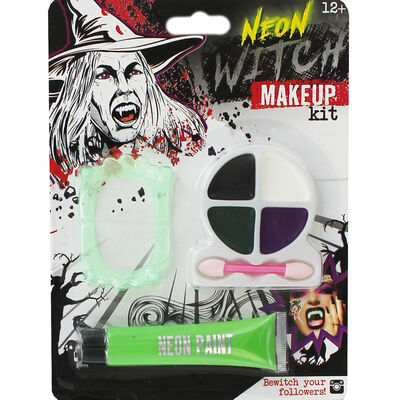 Neon Halloween Makeup Kit: Assorted image number 2