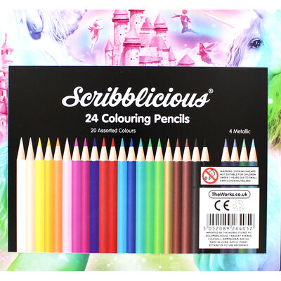 Unicorn Colouring Pencils - Tin of 24 image number 4