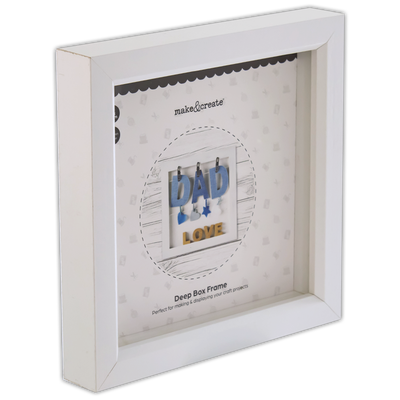 White Deep Box Frame: 16 x 16cm image number 2