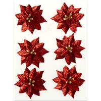 Christmas Poinsettias: Pack of 6