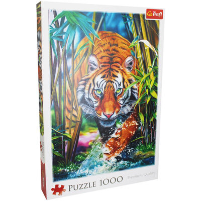 Grasping Tiger 1000 Piece Jigsaw Puzzle image number 1