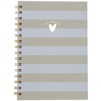A5 Wiro Heart Stripe Notebook