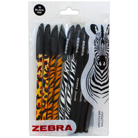 Zebra Animal Print Ballpoint Pens: Pack of 10