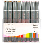 Nova Dual-Tip Designer Markers Social Blends: Pack of 24 image number 1