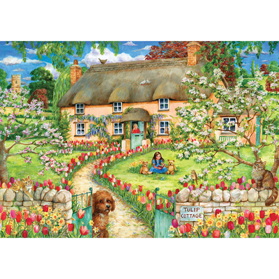 Tulip Cottage 1000 Piece Jigsaw Puzzle image number 2