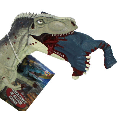 Grey Tyrannosaurus Rex Dinosaur Figurine image number 2