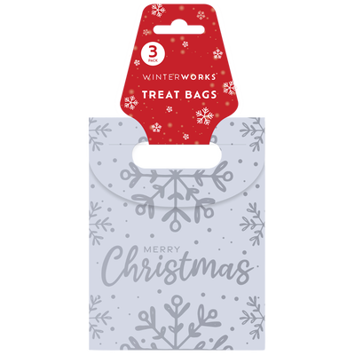 Silver Mini Treat Bags: Pack of 3 image number 1