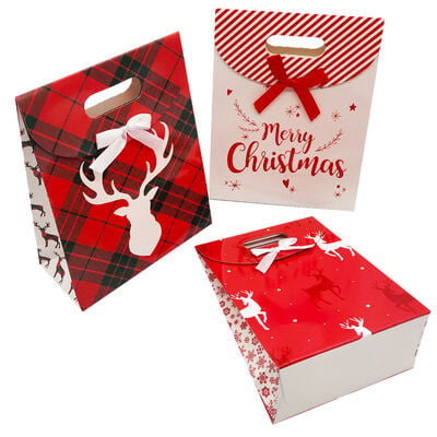 Small Christmas Gift Bags: Pack of 3 image number 2