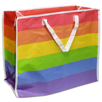 Rainbow Reusable Zip Shopping Bag image number 1