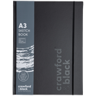 Crawford & Black Casebound Sketchbook A3 Black/Grey: Assorted image number 1