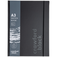 Crawford & Black Casebound Sketchbook A3 Black/Grey: Assorted