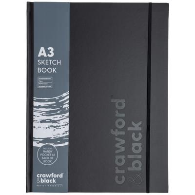 Crawford & Black Casebound Sketchbook A3 Black/Grey: Assorted image number 1