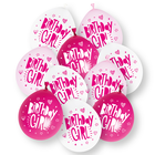 9 Inch Birthday Girl Latex Balloons: Pack of 10 image number 2