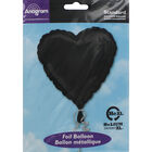 18 Inch Black Heart Helium Balloon image number 2
