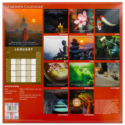 Zen 2022 Square Calendar and Diary Set image number 4