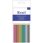 Kraft Metallic Colouring Pencils: Pack of 12 image number 1