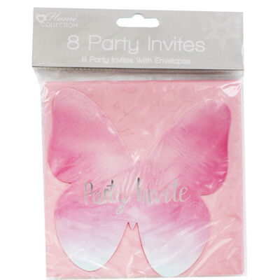 8 Ombre Butterfly Party Invites image number 1