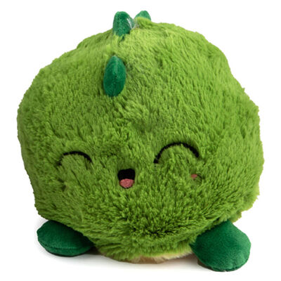 PlayWorks Hugs & Snugs Reversible Dinosaur Plush Toy: Green & Rainbow image number 1