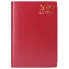 A6 Red Padded 2022 Day a Page Diary image number 1