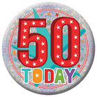 50 Today Large Holographic Birthday Badge image number 2
