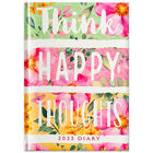 A5 Casebound Think Happy Thoughts 2023 Day a Page Diary image number 1