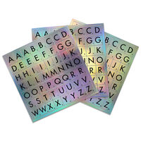 Iridescent Alphabet Stickers
