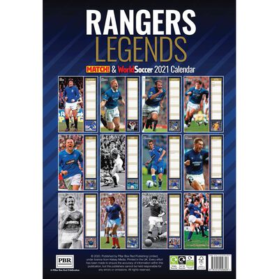 Rangers Legends FC A3 Unofficial Calendar 2021 image number 3
