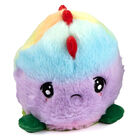 PlayWorks Hugs & Snugs Reversible Dinosaur Plush Toy: Green & Rainbow image number 2